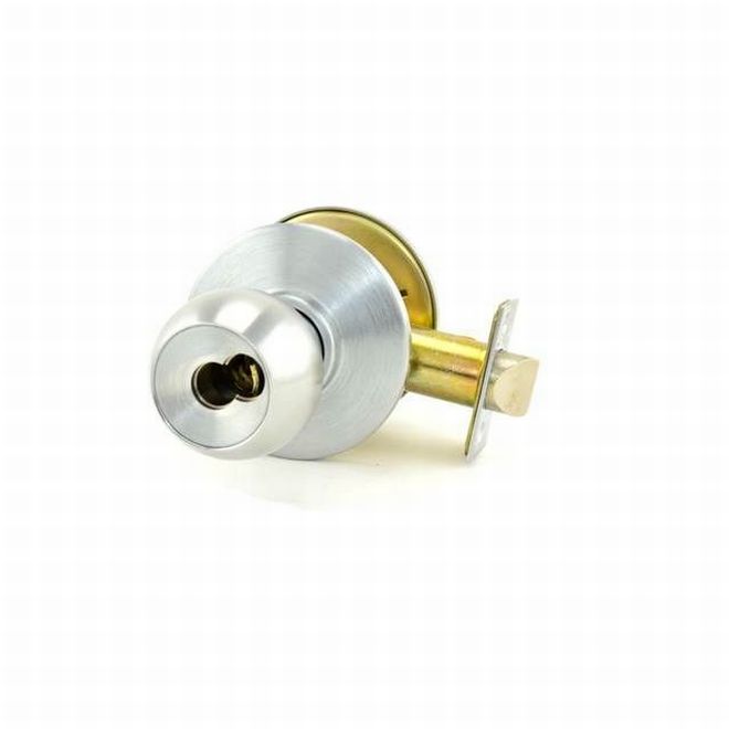 2.75 in. 8K Series Backset 7 Pin Entry 4 Knob & D Rose ANSI Strike Less Core, Satin Chrome