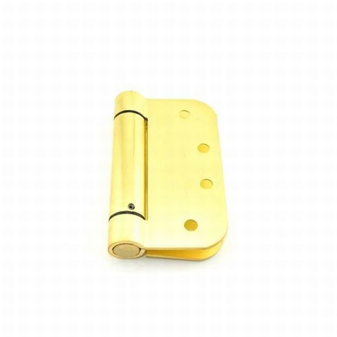 4 x 4 in. - 0.625 in. Radius Standard Weight Spring Hinge, No. 422202 Satin Brass