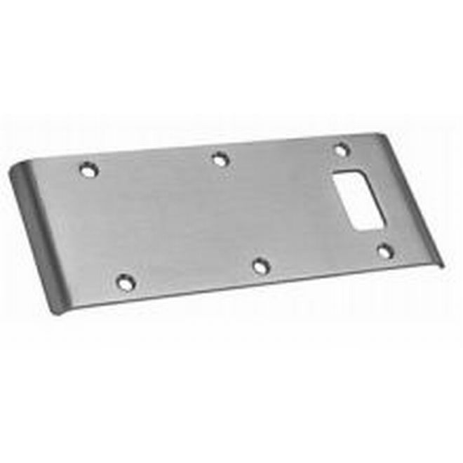 5.75 in. Double Lipped Strike for 0.12 in. Inset Hung Doors, Satin Chrome