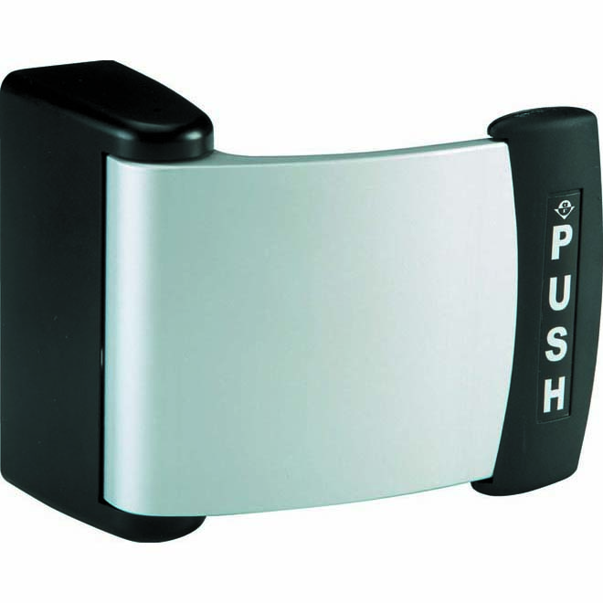 1.75 in. Push to Left Curved Deadlatch Paddle, Clear Anodized Aluminum