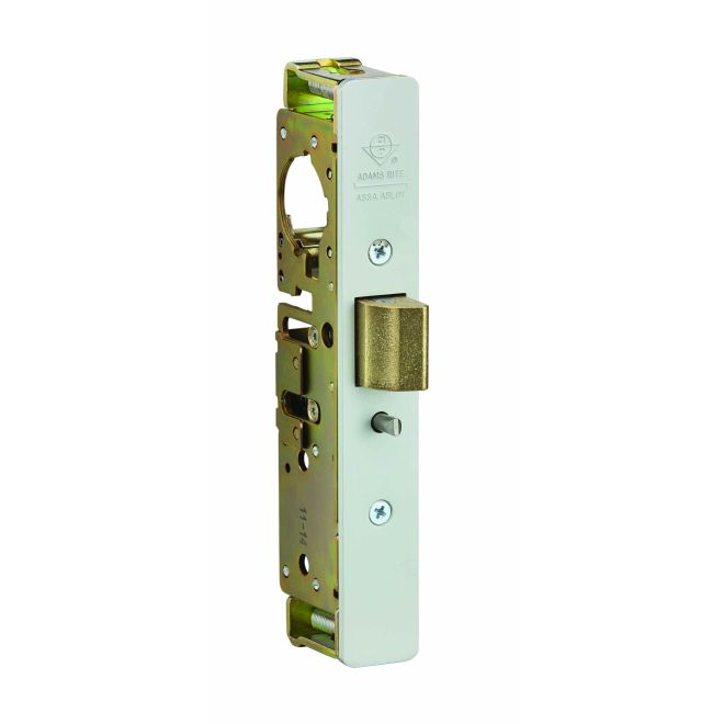 Heavy Duty Deadlatch 1.125 in. Left Hand with 4.062 in. Clear Anodized Aluminum Flat Mortised Strike
