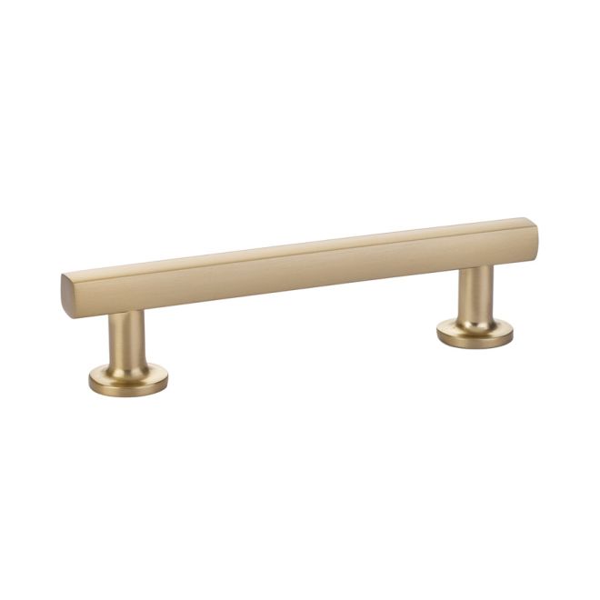 5 in. Center to Center Freestone Cabinet Pull, Satin Brass