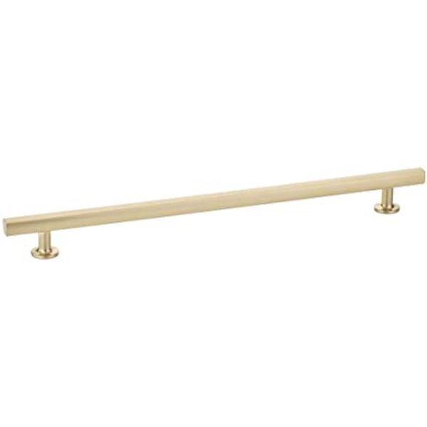 12 in. Center to Center Freestone Cabinet Pull, Satin Brass