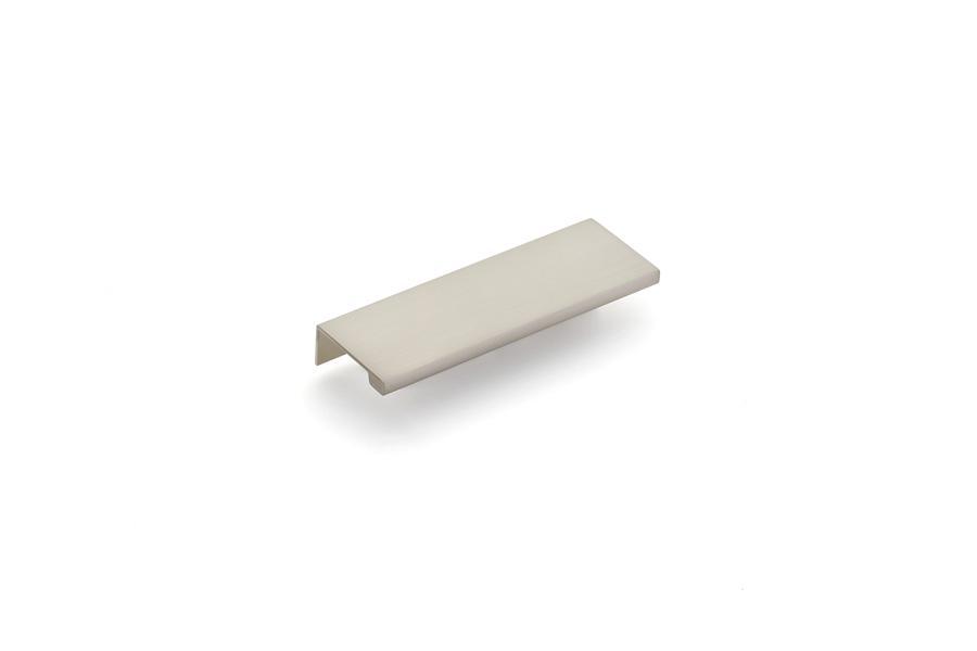 4 in. Center to Center Cabinet Edge Pull, Satin Nickel