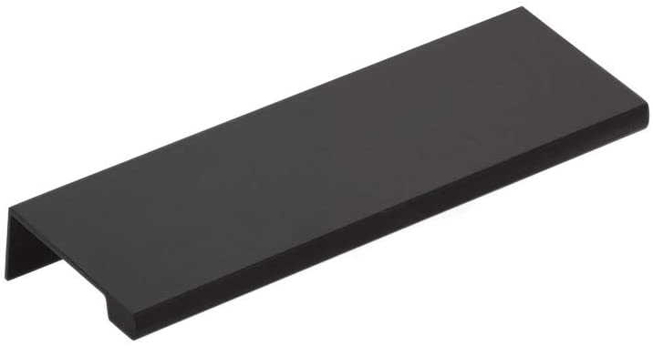 4 in. Center to Center Cabinet Edge Pull, Flat Black