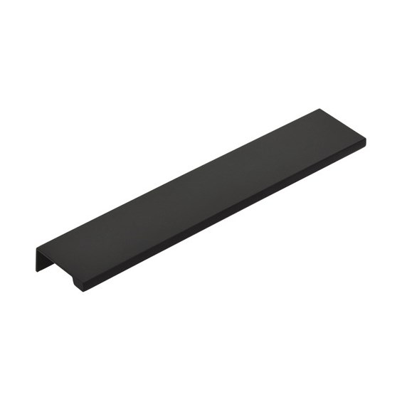 12 in. Center to Center Cabinet Edge Pull, Flat Black