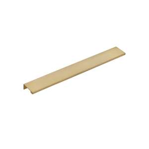 Cabinet Edge Pull - Satin Brass - 12 in. Center to Center