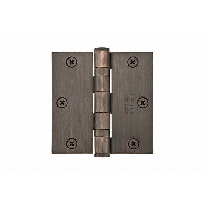 3.5 x 3.5 in. Square Heavy Duty Steel Ball Bearing Hinges, Oil Rubbed Bronze - Set of 2