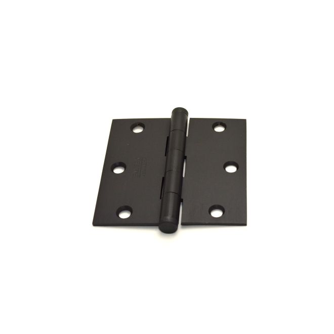 96113US10B 3.5 x 3.5 in. Square Solid Brass Residential Duty Hinges, Oil Rubbed Bronze - Set of 2