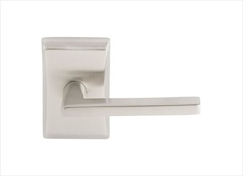 Helios Lever Passage with Square Rose & CF Mechanism, Satin Nickel