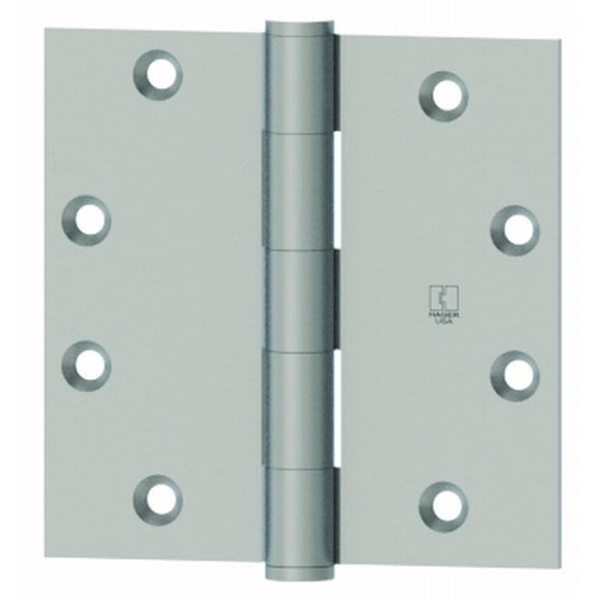 4 x 4 in. Full Mortise Five Knuckle Standard Weight Plain Bearing Hinge, No. 005552 Satin Stainless Steel
