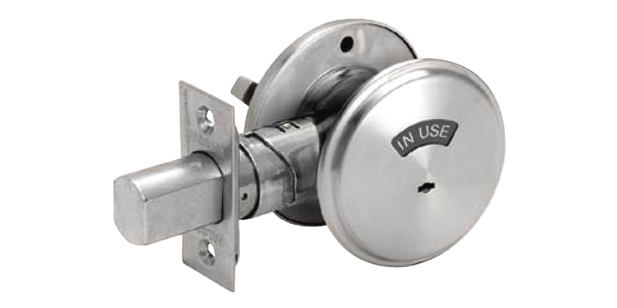 D271625 30253 Latch 10094 Strike D200 Series Occupancy Indicator Deadbolt - Bright Chrome Finish