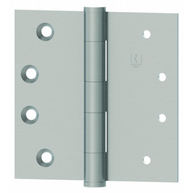 4.5 x 4.5 in. Full Mortise Five Knuckle Plain Bearing Standard Weight Hinge, No. 008785 Satin Brass