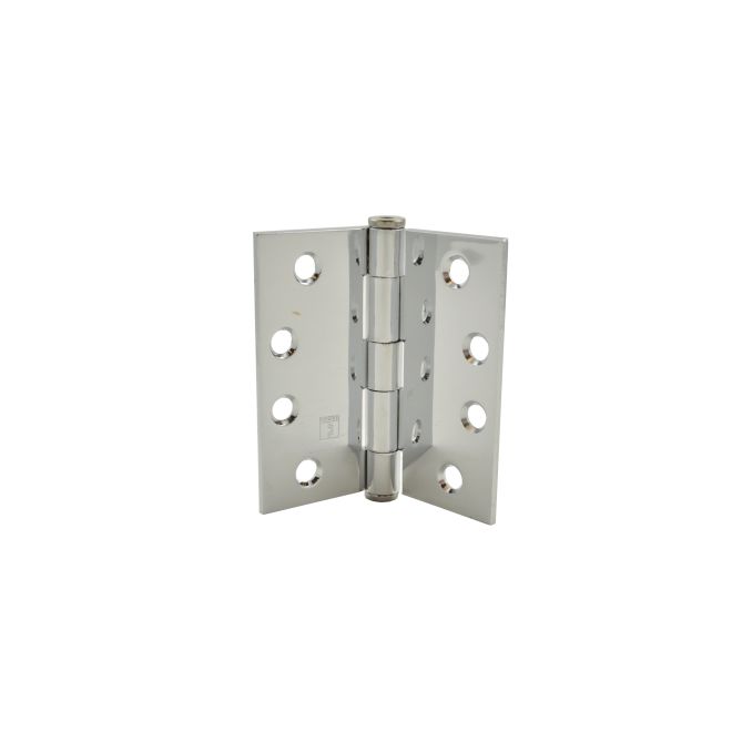 4 x 4 in. Full Mortise Five Knuckle Plain Bearing Standard Weight Hinge, No. 008507 Bright Chrome