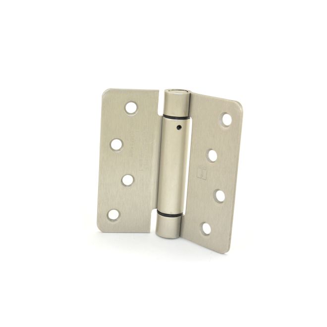 1751415EA 4 x 4 in. Radius Corner Steel Full Mortise Residential Spring Hinge - 0.25 in. - Set of 2