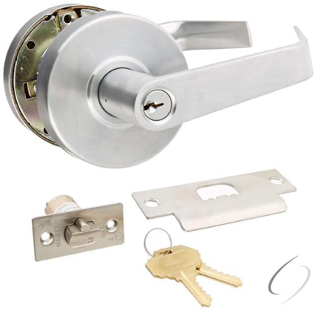 Withnell Entry Cylindrical Lock No.129648, Satin Chrome