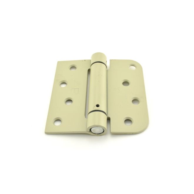 17544P 4 x 4 in. Square by 0.625 in. Radius Corner Steel Full Mortise Residential Spring Hinge No.118783, Prime Coat
