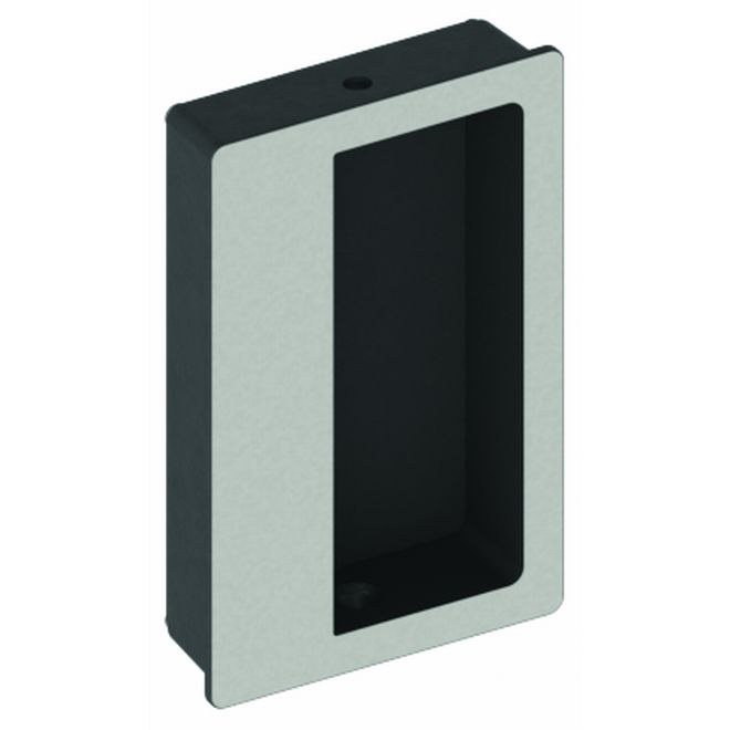 Narrow Light Duty Flush Cup Pull, No. 067507 Satin Chrome