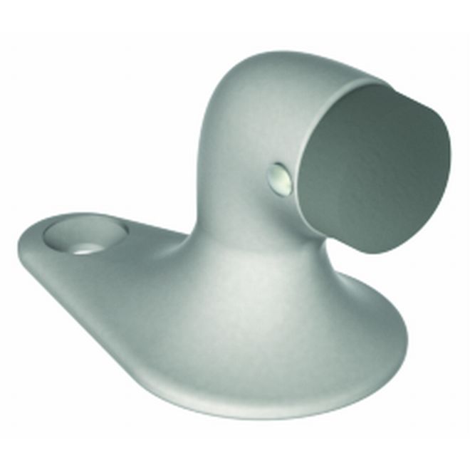 Short Gooseneck Floor Stop, No. 058550 Satin Chrome
