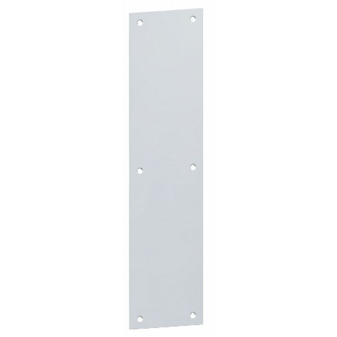 4 x 16 in. Square Corner Push Plate, No. 052482 Satin Stainless Steel