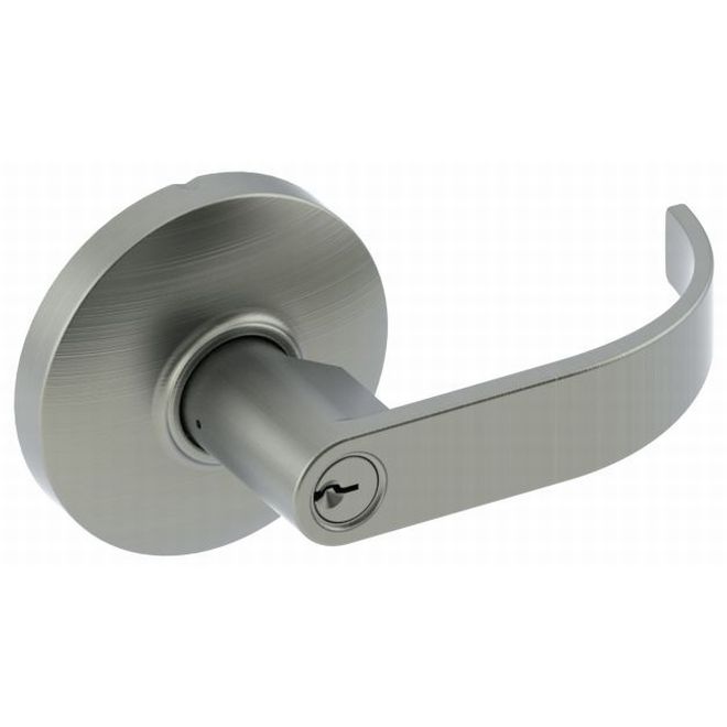 Archer Lever Storeroom Cylindrical Lock, Satin Chrome Finish