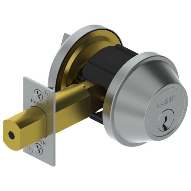 Single Cylinder Deadbolt, No. 098341 Satin Chrome
