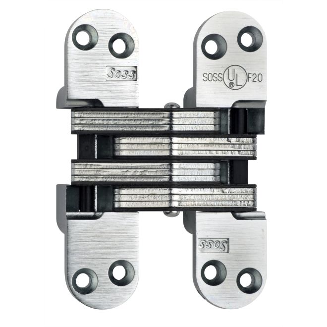 21826 1.125 x 4.625 in. Heavy Duty Invisible Hinge for 1.75 in. Doors, Bright Chrome