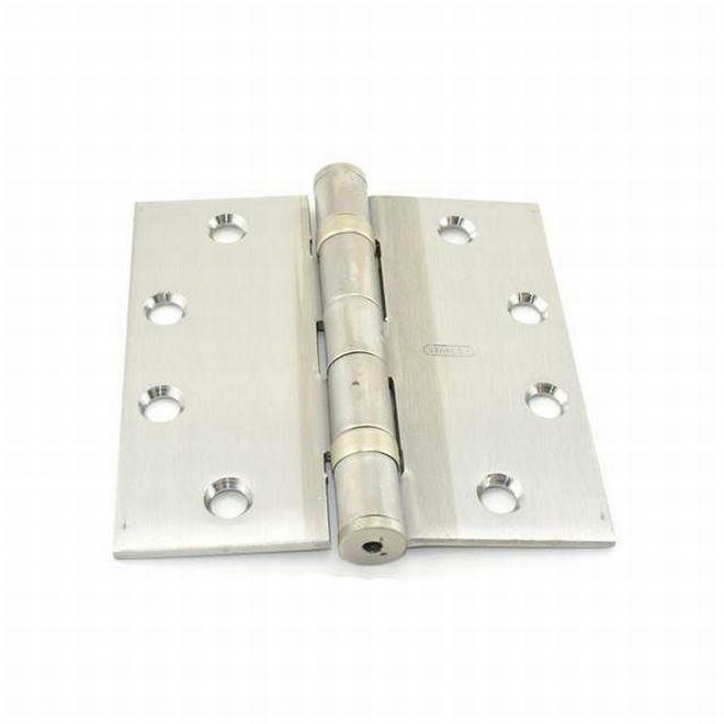 FBB19141232DNRP 4.5 x 4.5 in. Full Mortise Ball Bearing Standard Weight Square Corner Hinge Non Removable Pin, No. 040116 Satin Stainless Steel