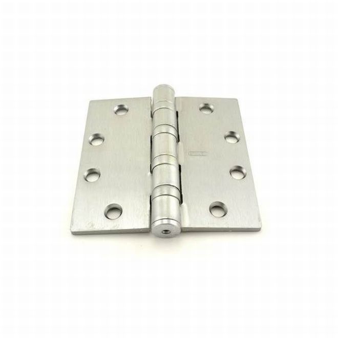 4.5 x 4.5 in. Five Knuckle Architectural Steel Full Mortise Heavy Weight Hinge, Satin Chrome