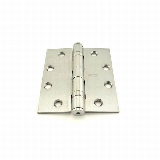 4.5 x 4 in. Steel Full Mortise Ball Bearing Standard Weight Square Corner Hinge, No. 063416 Satin Chrome