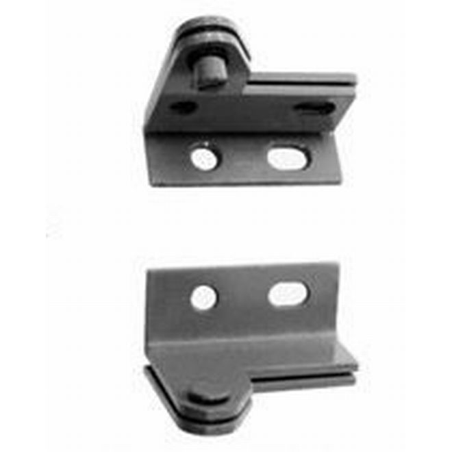 Right Hand Floor Mounted Wardrobe Pivot Set, No. 350158 Satin Chrome