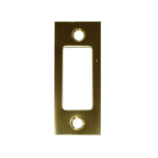 1.125 x 2.75 in. Replacement Deadbolt Strike, Bright Brass