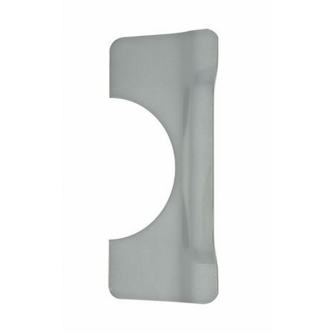 Don-Jo BLP207SL 3.25 x 7 in. Blank Latch Protector for Key in Lever Locks with up to 3.75 in. Escutcheon, Silver Plated