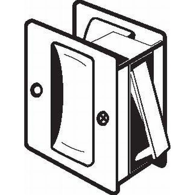 Square Passage Pocket Door Lock, Oil Rubbed Bronze