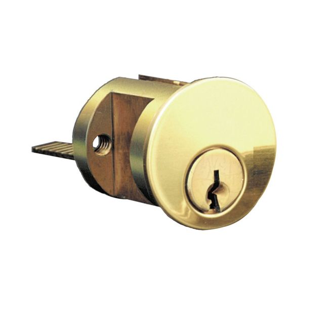 Keyed Different 5 Pin Rim Cylinder with UB Keyway, Bright Brass