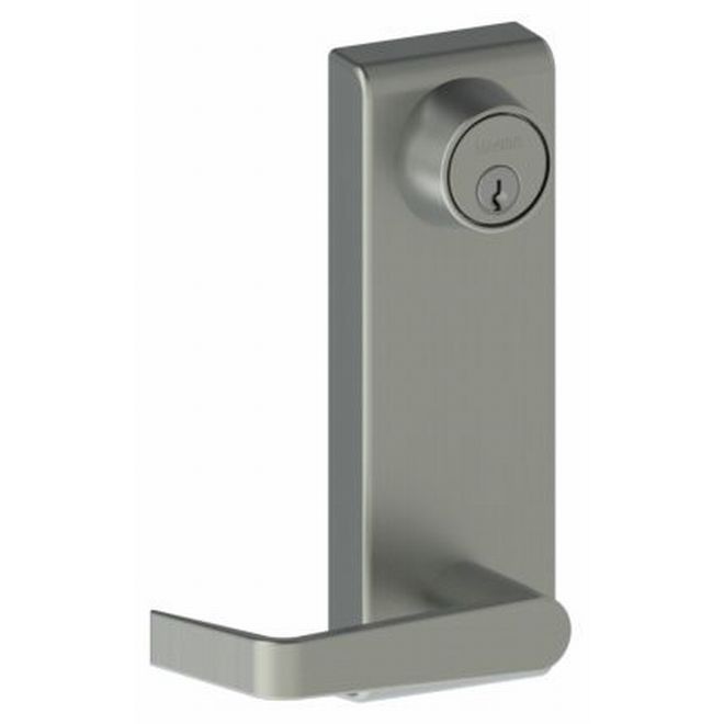 Cylinder Escutcheon Outside Exit Device Trim with Left Hand Reverse Withnell Lever, No. 093778 Aluminum