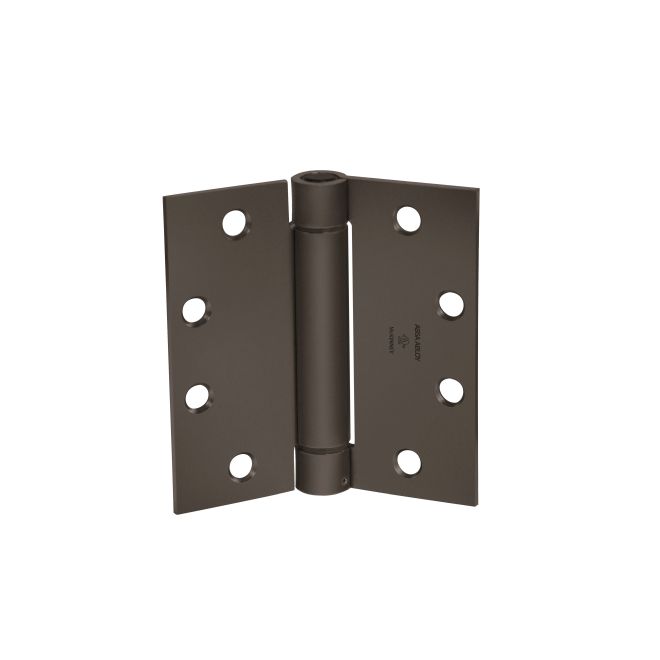 4 x 4 in. Square Corner Steel Single Acting Standard Weight Full Mortise Spring Hinge, No.155905 Oil Rubbed Bronze