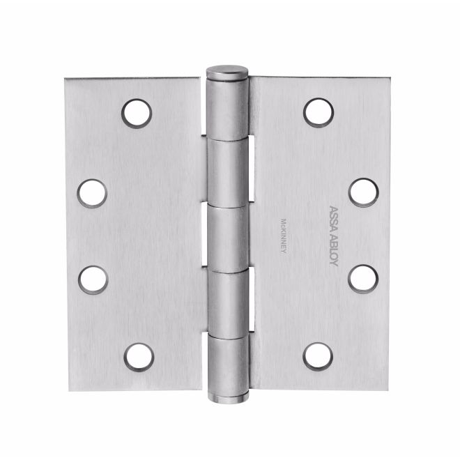 4.5 x 4.5 in. Square Corner Standard Weight Five Knuckle Hinge, No.55755 Satin Chrome
