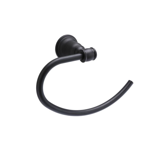 BC10BL32 Charleston Collection Metal Open Towel Ring, Matte Black