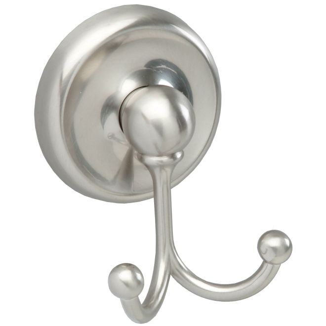 BC6SN22 Carmel Collection Double Robe Hook, Satin Nickel