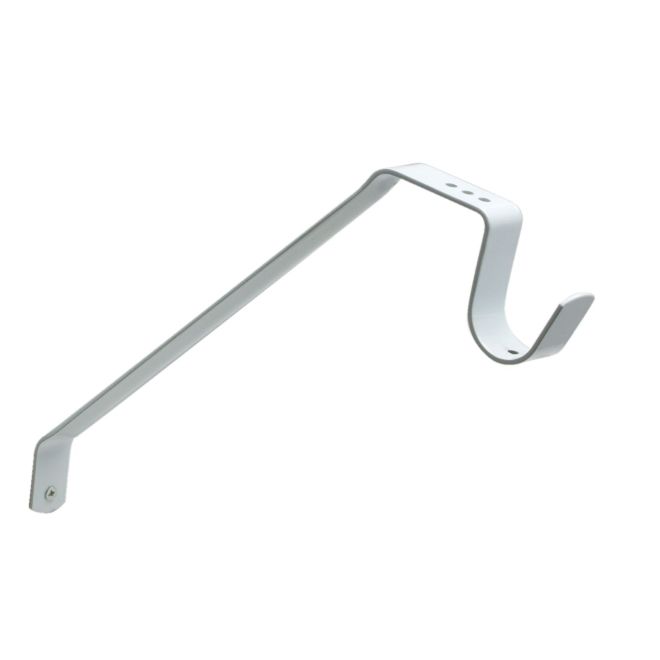 DD0631WC Single Leaf Shelf & Rod Support Bracket, White