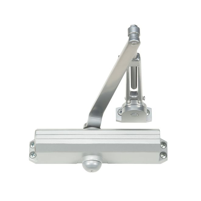 1601H696 Adjustable Hold Open Medium Duty Surface Mounted Door Closer with Sex Nuts, Gold