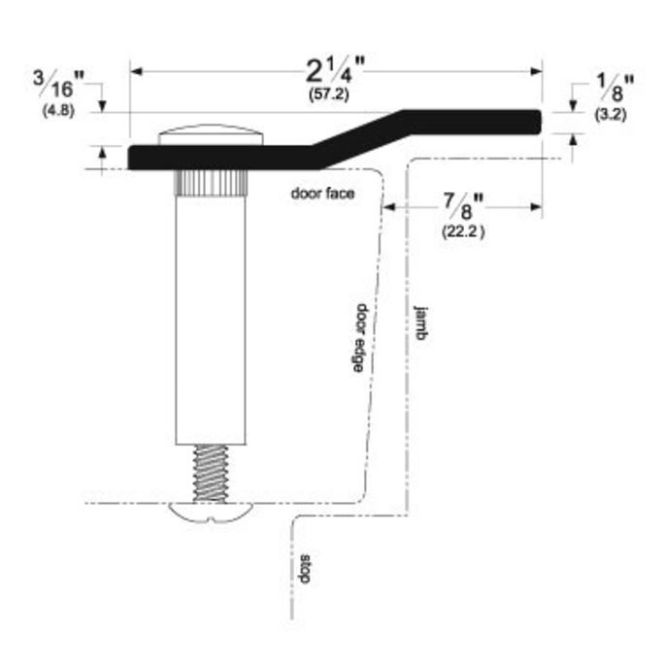80 in. Offset Security Bar, Galvanized Steel