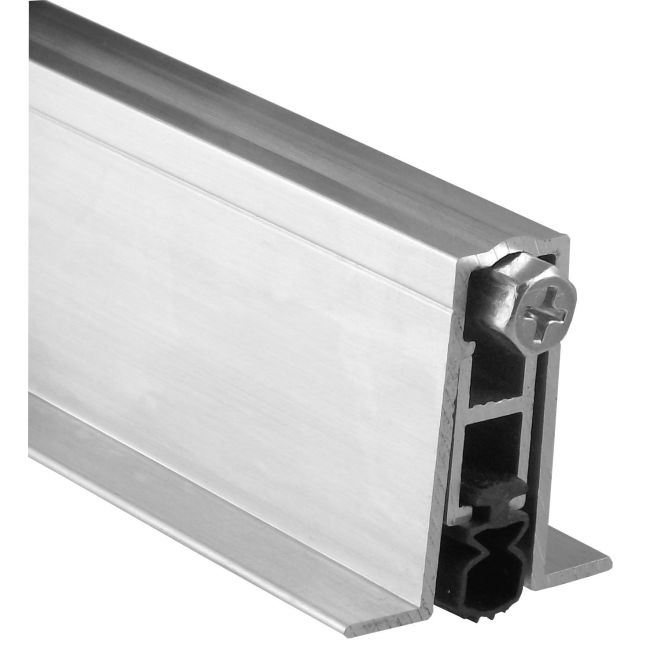 36 in. Full Mortise Automatic Door Bottom with Prene Mill, Aluminum