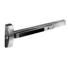 UL Fire Rated Reversible Extra Heavy Duty Rim Exit Device Exit Only with Flush End Cap for 33 to 36 in. Door, Satin Stainless Steel
