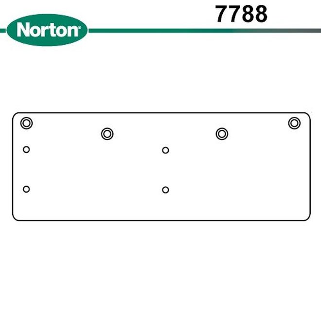 Narrow Top Rail Drop Plate for 7500 Series, Aluminum