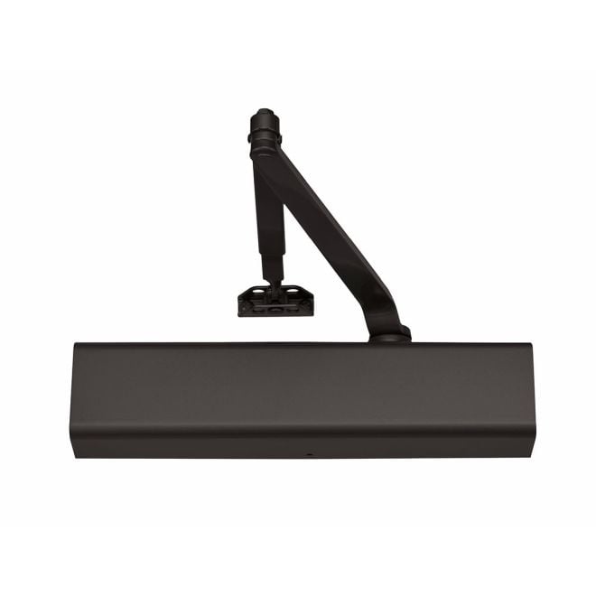 Adjustable Surface Mount Door Closer with Full Cover & Sex Nuts, Dark Bronze