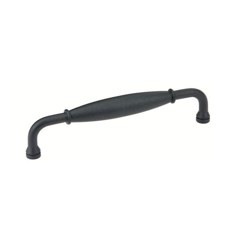 4 in. Center to Center Normandy Cabinet Pull, Flat Black Steel