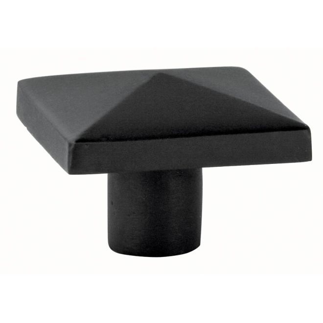 1.625 in. Square Cabinet Knob, Flat Black
