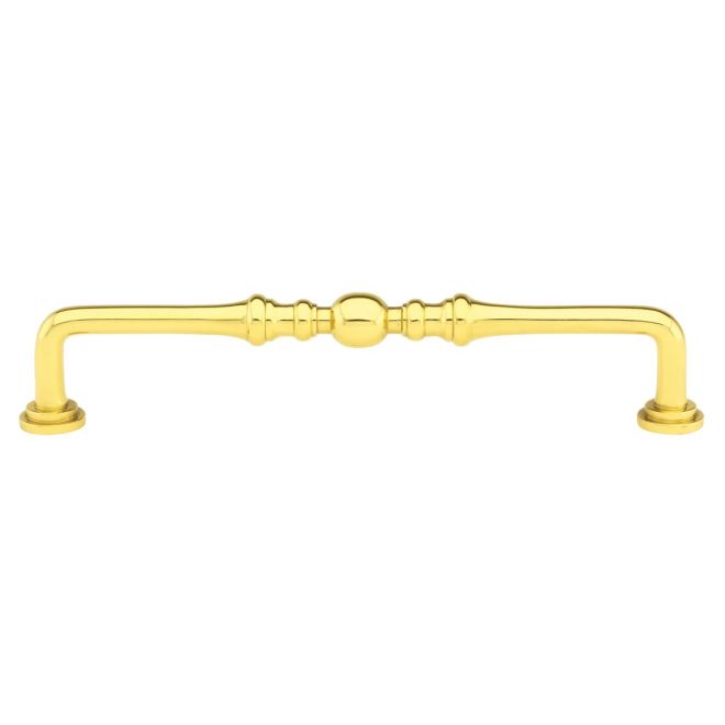 6 in. Center to Center Spindle Cabinet Pull, Lifetime Brass